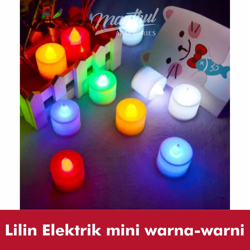 Lilin Elektrik mini warna-warni