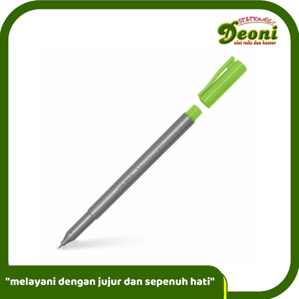 

FABER-CASTELL Fineliner F1 Green Spidol Pen