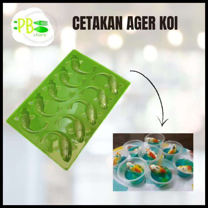 

Cetakan Puding Ikan Koi Cetakan Coklat Jelly Agar Ager Lucu Plastik