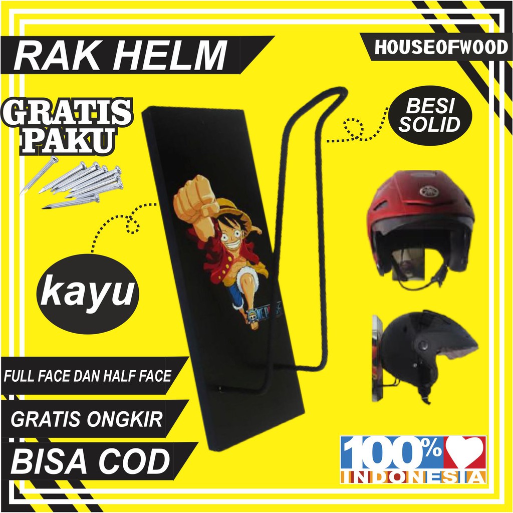 Rak Helm Gantung Tempat gantung helm gantungan Helm Kayu Rak Helm Gantung Tempat gantung helm gantungan Helm Kayu