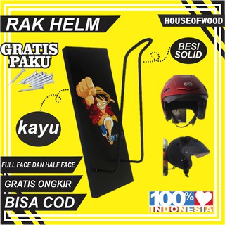  Rak  Helm  Gantung Tempat gantung helm  gantungan Helm  Kayu 