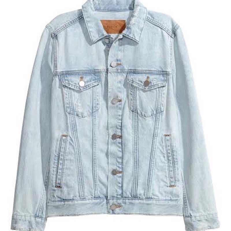 H&M CROP TOP DENIM JACKET JEANS OUTER HNM