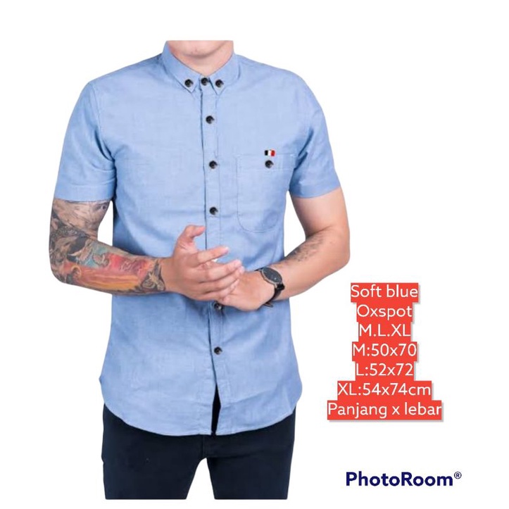 KEMEJA POLOS LENGAN PENDEK dewasa laki laki.kemeja polos dewasa pria