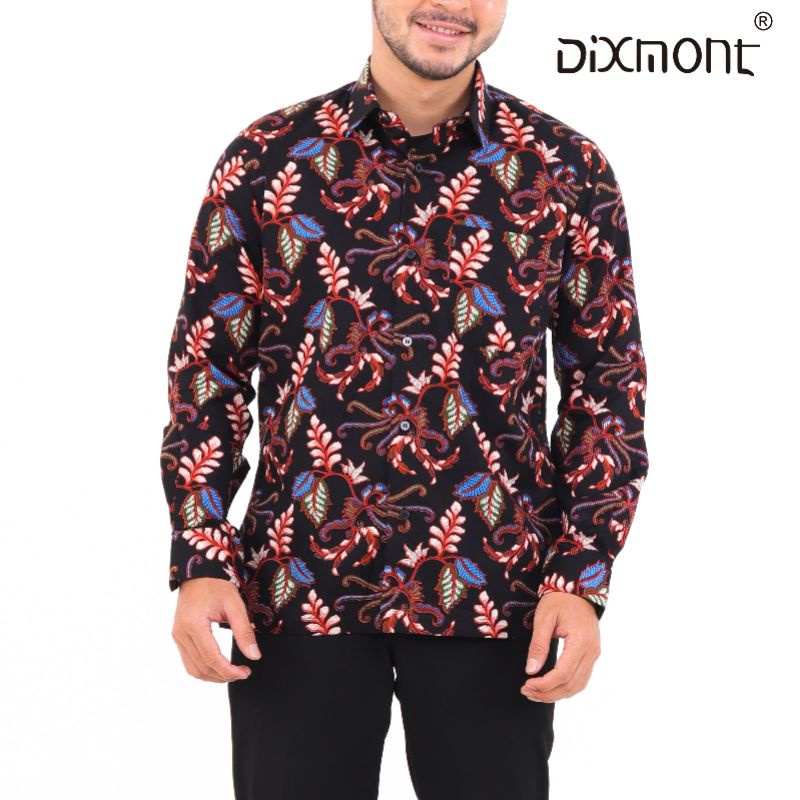 Dixmont Kemeja Pria Batik Panjang Hem BL01221