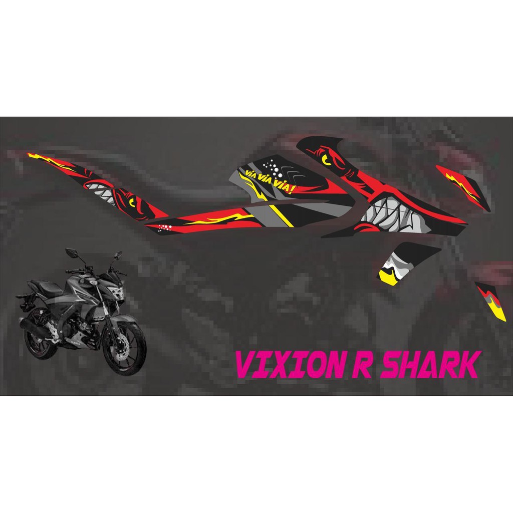 Stiker striping Yamaha Vixion R Shark