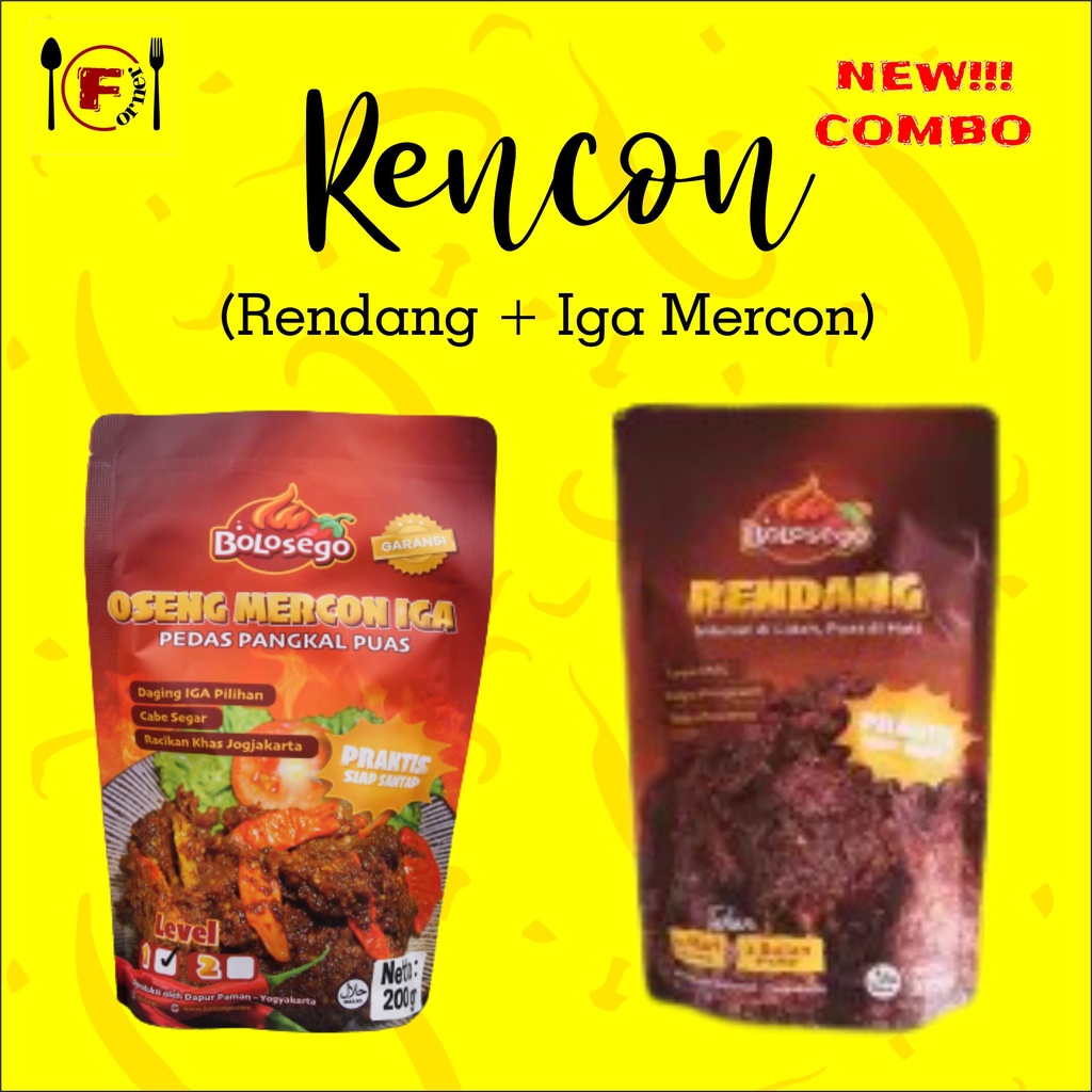 

RENCON - RENDANG dan IGA MERCON by BOLOSEGO / halal / bisa COD / BERGARANSI