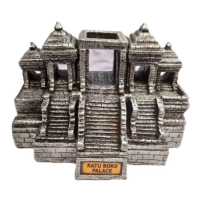 (BISA COD) PAJANGAN DEKORASI CANDI RATU BOKO INDONESIA 17x12x11 cm BAHAN FIBERGLASS - DEKORASI