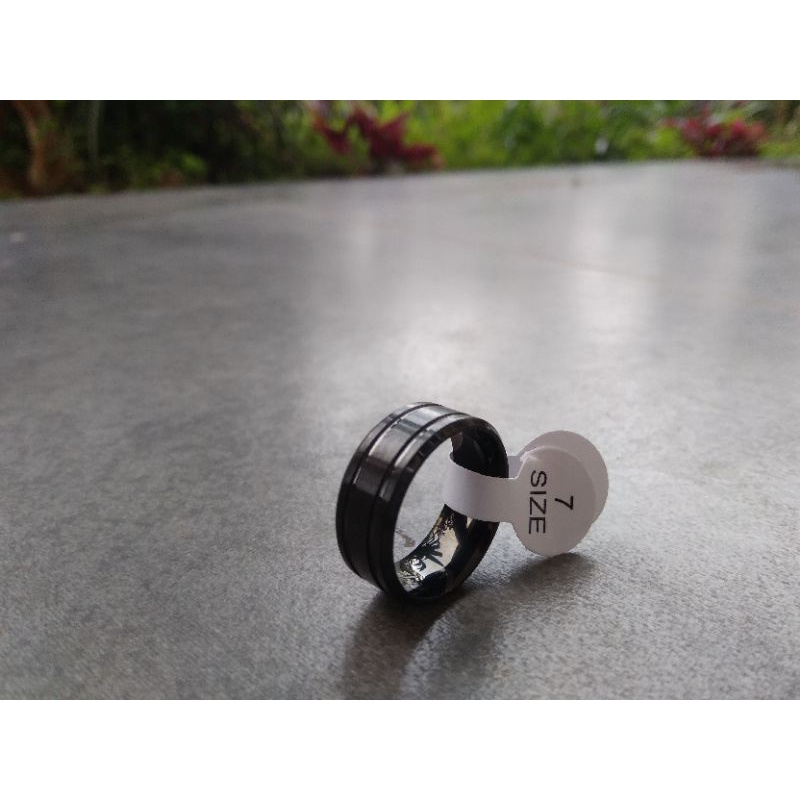 Cincin pria hitam polos/murah/couple