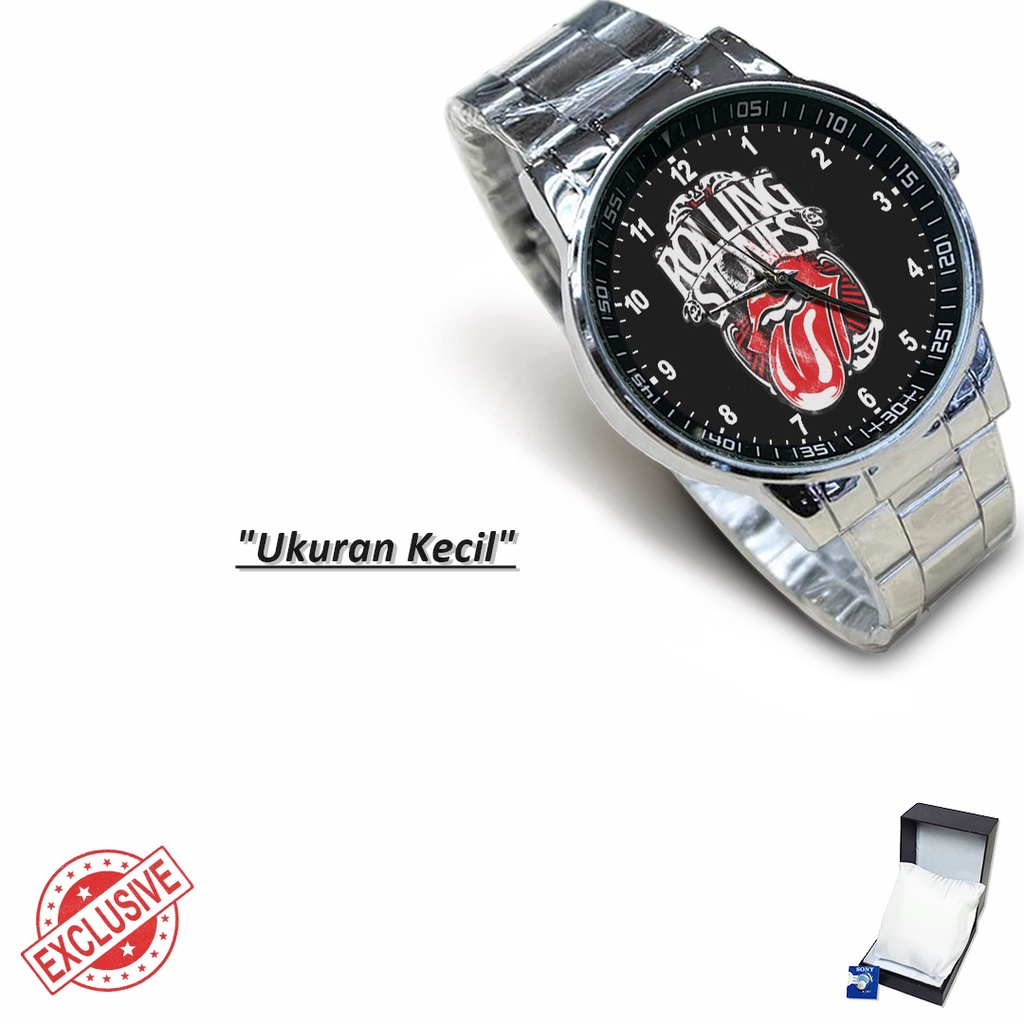 Jam Tangan Rantai Couple THE ROLLING STONES - 1 (Awesome)