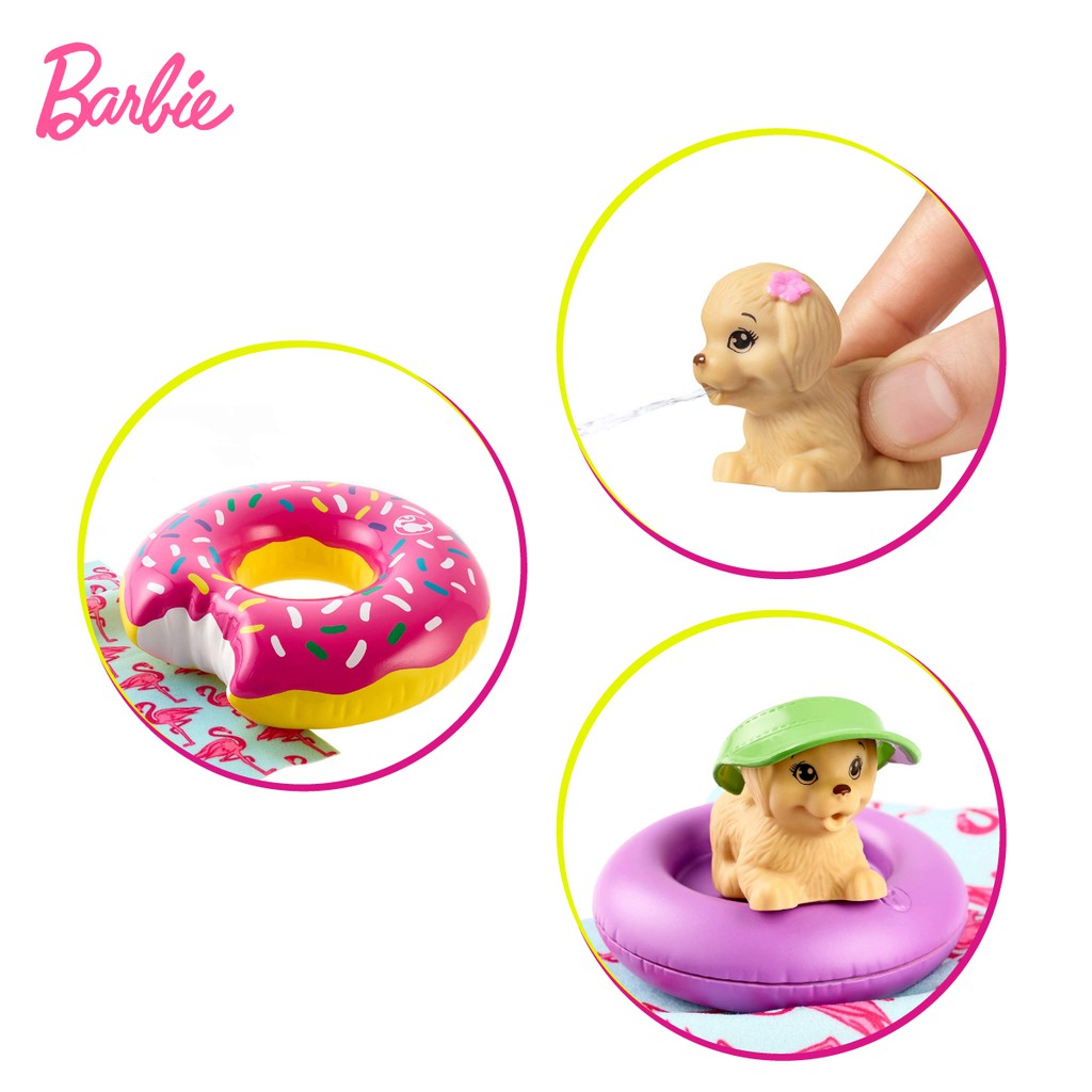 barbie donut floaty playset