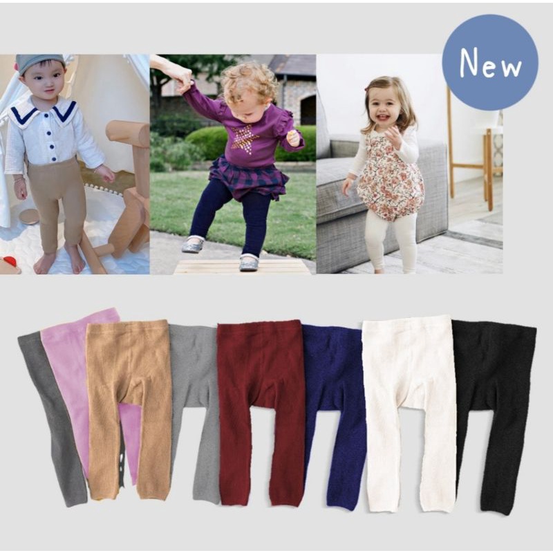 HARGA GILA.....LEGGING BAYI TUTUP KAKI BUKA KAKI WARNA POLOS / COTTON RICH TIGHTS / LEGGING TUTUP KAKI MOTIF