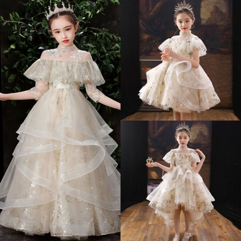 Realpic D9 no.100-160 Dress anak 2-14 tahun impor dress princess gaun ultah anak dress pesta anak