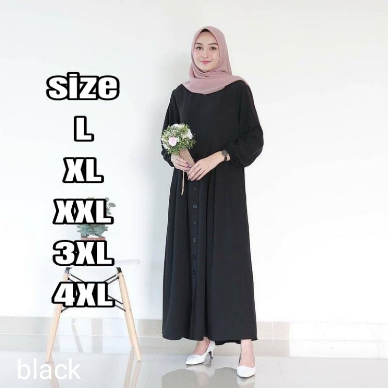 MAUDY DRES BAHAN MANGGOCREPE SIZE JUMBO L XL XXL XXXL XXXXL