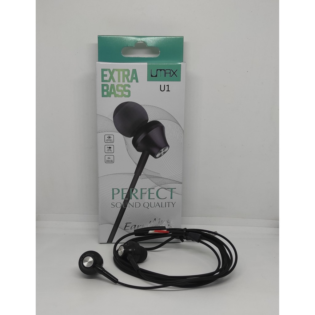 Headset handsfree UMAX U1 BASOKA Earphone bazoka super extra bass