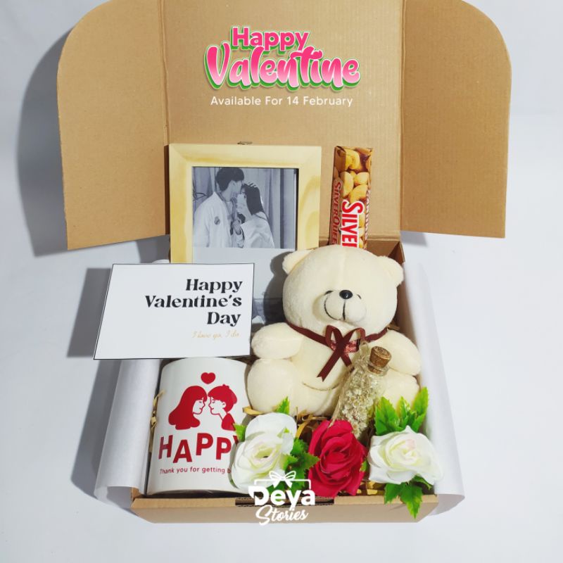 Hampers Valentine Gift Valentine Custom Unik Ukuran Box 22x22x10