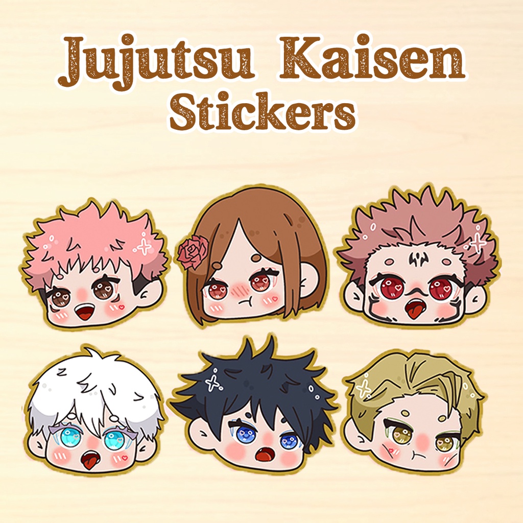 

6pcs Jujutsu Kaisen Sticker Stiker Waterproof Anti Air JJK Chibi Stickers Anime Itadori Yuji Nobara Megumi Gojo Nanami Sukuna Chibi