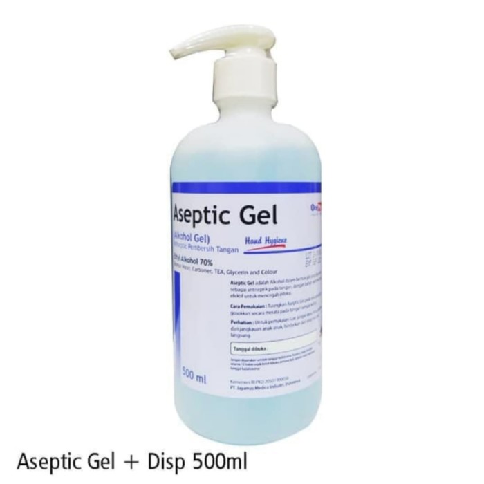 Aseptic Gel 500ml OneMed+Bracket Dinding 1 Paket Siap Pakai