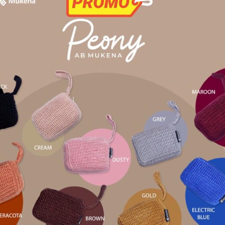 Telah Hadir.. MUKENA MURI PEONY CASE RAJUT MUKENA TRAVELING MINI MUKENA TRAVEL KECIL DEWASA SIZE JUM