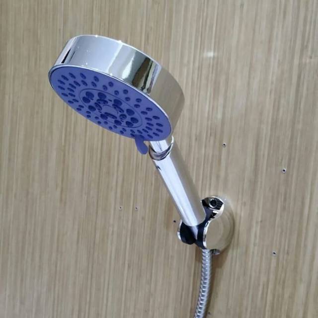 PAKET SHOWER KAMAR MANDI SET KERAN CABANG 1/2inch Hand Shower Kepala Besar Stainless