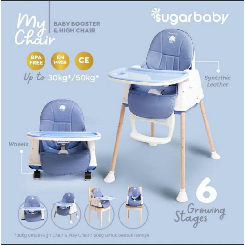 sugar baby my chair baby booster & high chair 6 in 1