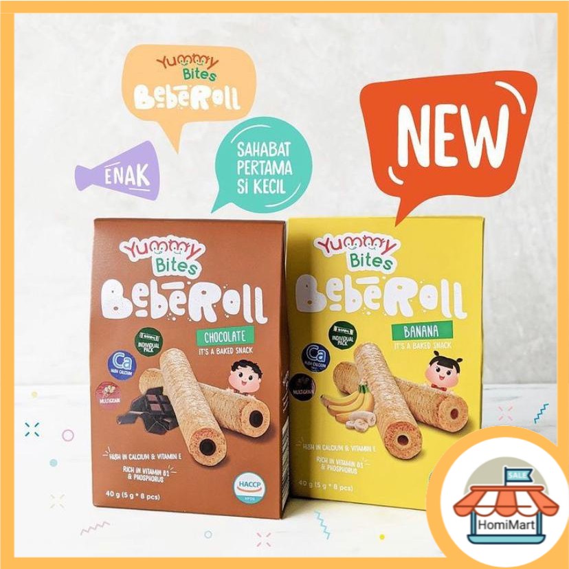 YUMMY BITES Beberoll Bebe Roll 6 Rasa 40gr 40 gr / Biskuit Bayi / Snack Bayi