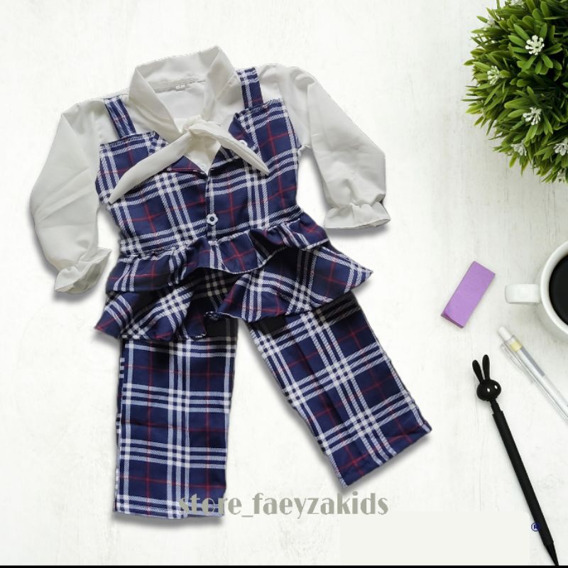 Baju Stelan Anak umur 9-12 thn (Stelan ANDIN) Setelan  baju Anak perempuan gaun anak blouse anak Kem