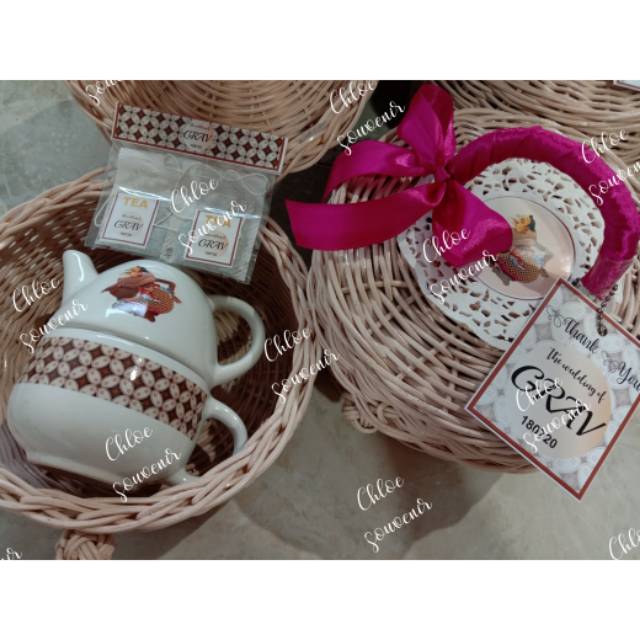 Souvenir teko rotan Hampers teko rotan