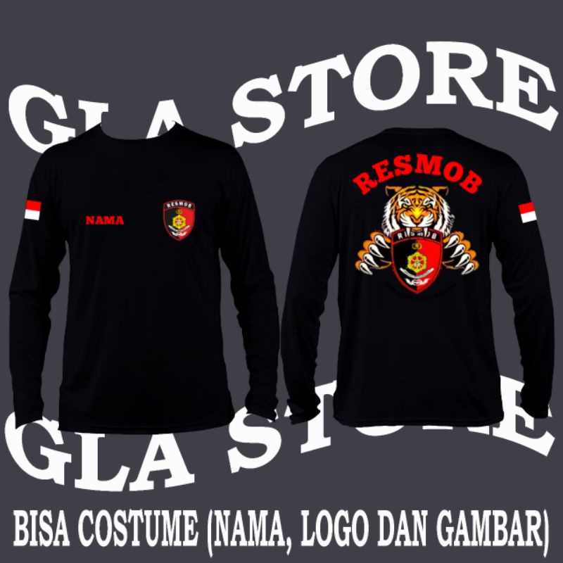 KAOS TANGAN PANJANG RESMOB TIGER | BAJU POLISI RESMOB |  KAOS KATUN RESMOB | RESMOB | RESERSE