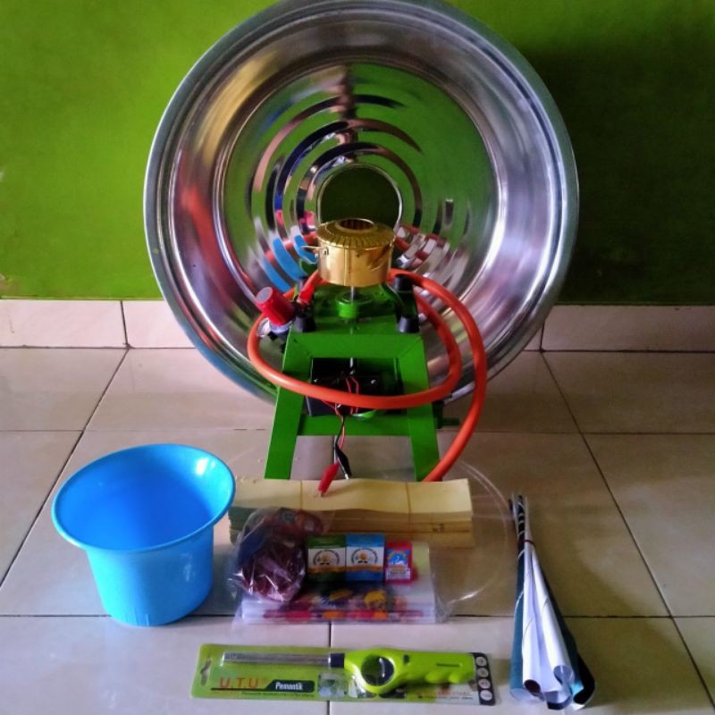 (PROMO)Mesin Harum Manis Paket Lengkap/Mesin Cotton Candy Arus Aki/Tungku Twister Kuningan