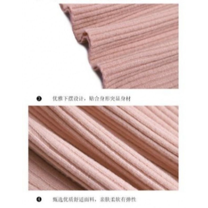Atasan rajut vneck import A361 inner Knit Lengan Panjang Fashion Wanita