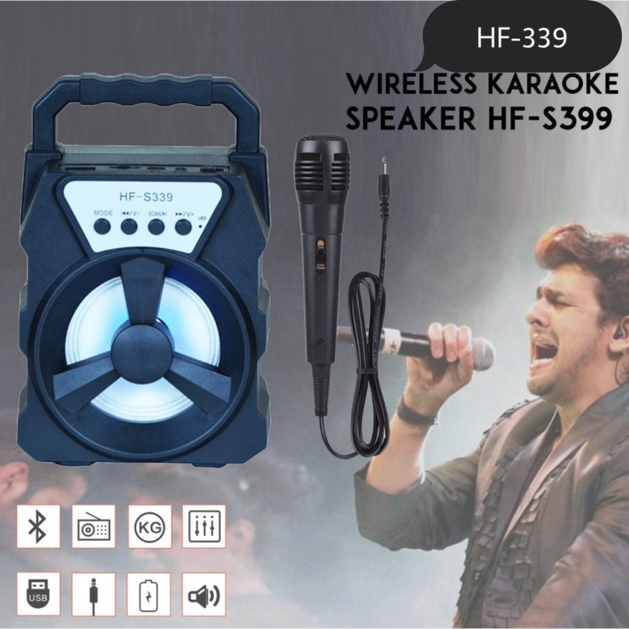 Speaker Bluetooth Portable 3inch HF-S339 Free Microphone