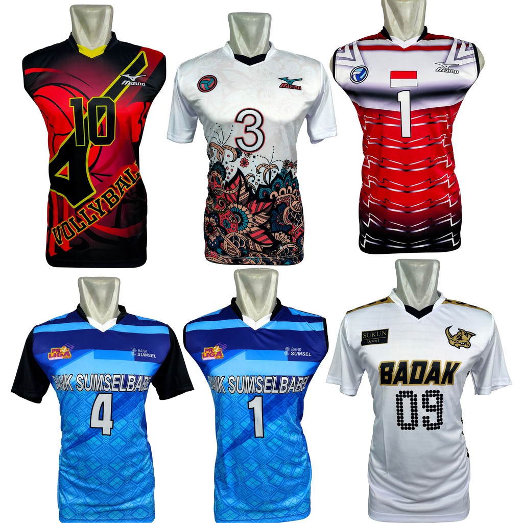 jersey voli printing kaos atasan voly sukun badak