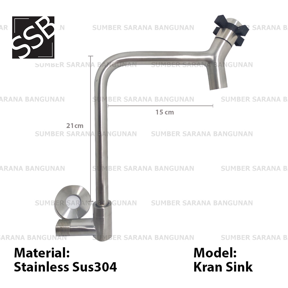 Kran Sink Stainless Minimalis / Keran Cuci Tangan SUS304 212