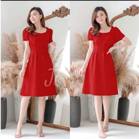 Dress HOT PRODUK Dress Disy Black RO Dress Wanita Spandex Hitam WB209 Set Dress Pink Lilian Polka Ba