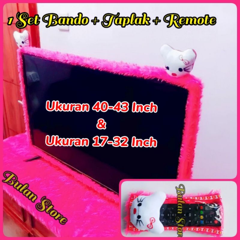 Bando Tv Led 43 inch Terbaru 1 Set Taplak Meja Tv Uk 150X50cm Dan Sarung Remote Karakter Bando Tv le