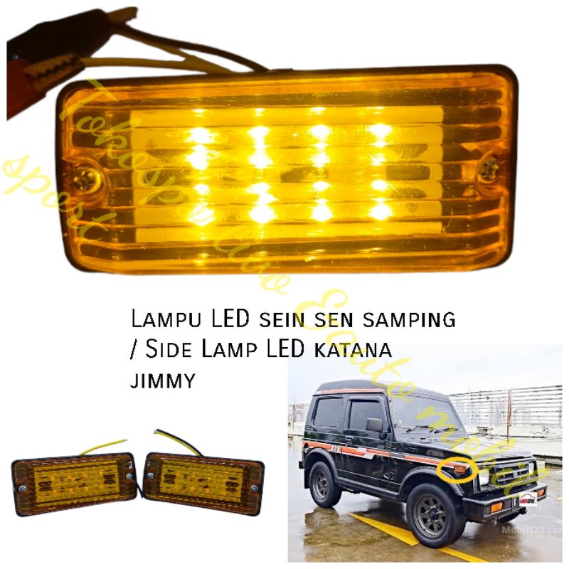 LAMPU LED SEIN SEN SAMPING SIDE LAMP FENDER LED KATANA JIMNY LED KUNING AMBER