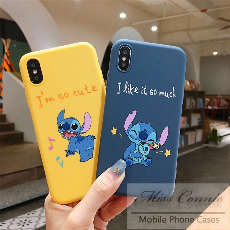 Soft Case TPU Motif Kartun Stitch Lucu untuk HP realme 5