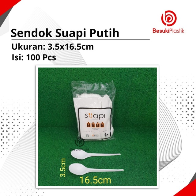 Sendok Suapi Putih / Sendok Plastik Suapi / Sendok Makan Plastik Suapi