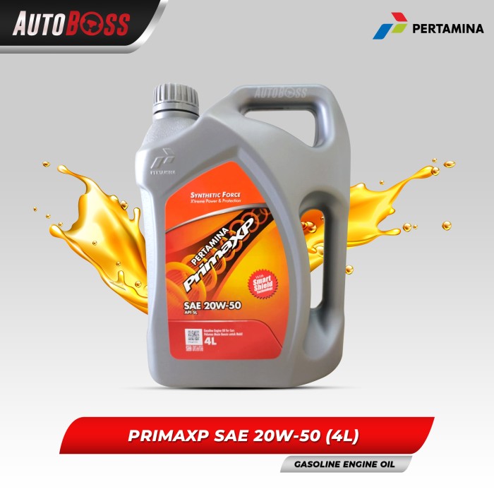 Pertamina - Prima XP 20W-50 20W50 Oli Mobil Kemasan 4 Liter