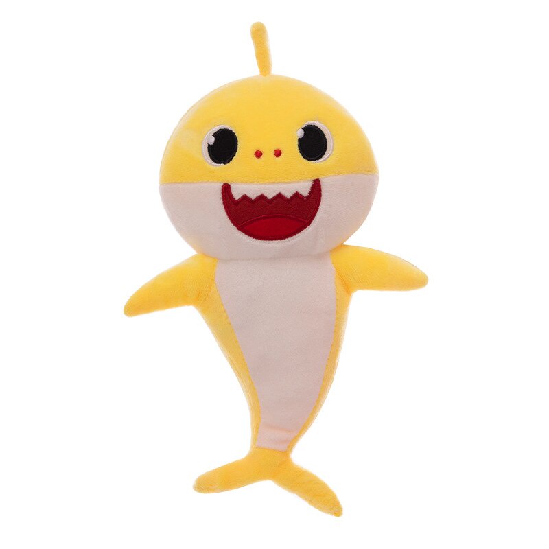 30cm Creative Children Shark English Song Music Lighting Cartoon Baby Plush Doll Music Shark Family Plush Light  Kids Toys