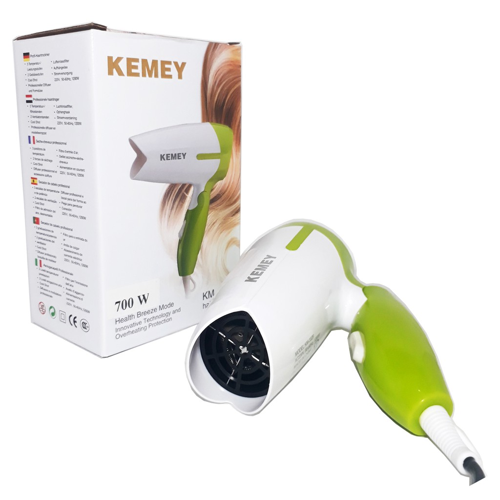 Kemei KM-3326 Hair Dryer Lipat Mini Travel Foldable