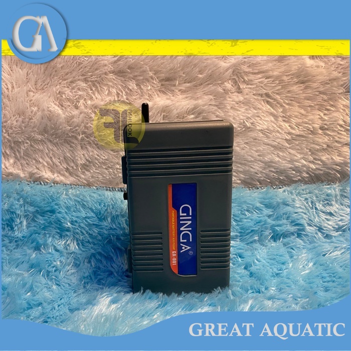 GINGA 001 Mesin Aerator Airpump Aquarium Baterai Batre