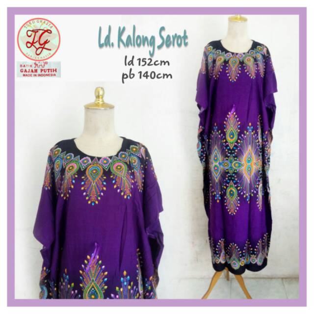 Daster Longdress Kalong Serot Jumbo Ori Gajah Putih