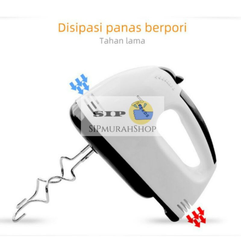 Pengocok Telur Pengaduk Stainless 7 Kecepatan Kocokan Adonan Telur Elektrik Serbaguna / HAND MIXER ADVANCE 7 SPEED / KOCOKAN ADONAN OTOMATIS ELEKTRIK / SUPER HAND MIXER ADONAN DAPUR ELEKTRIK MULTIFUNGSI Pengaduk Adonan 7 Level Pengocok Telur Elektrik