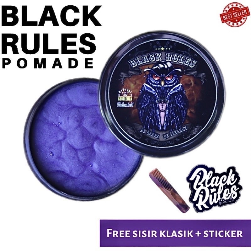 Promo POMADE PREMIUM BLACKRULES Oilbased Medium Hold 55gr Grosir Terbaik TERMURAH 