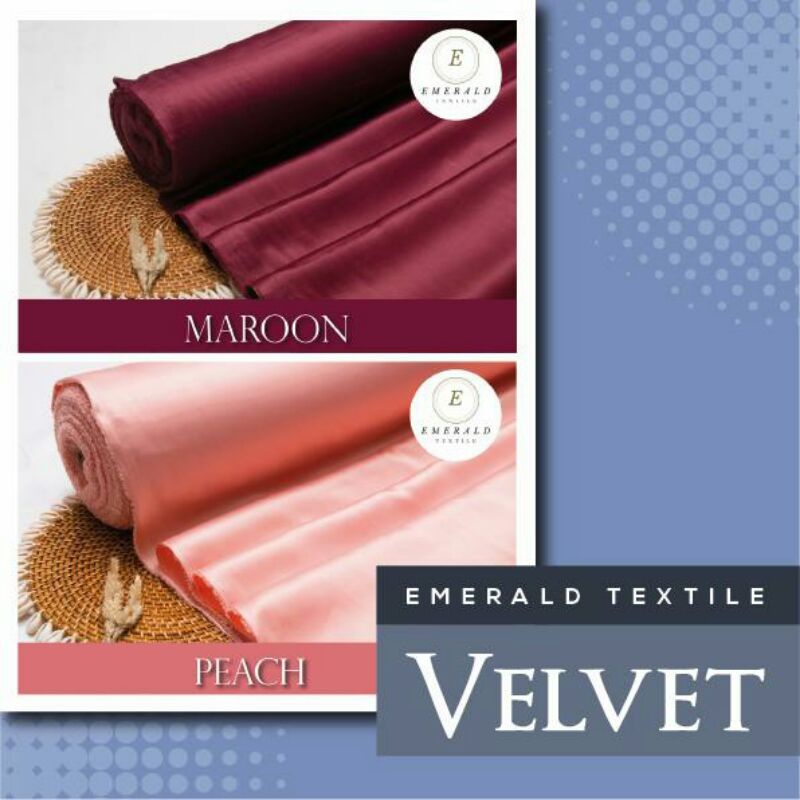 ( BUKAN HIJAB ) SETENGAH METER Kain Satin Velvet Roberto Cavalli Slik Premium ( HARGA PER 50cm KAIN )