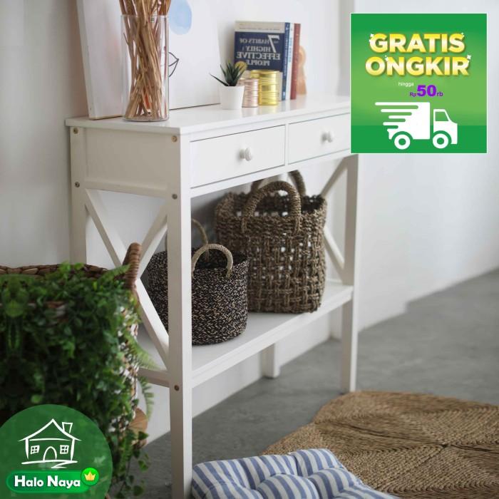 Meja | Meja Console Kayu Hiasan Meja Konsol Dinding Minimalis Bahan Kayu Oven