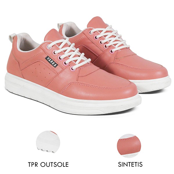 Sepatu Sneakers Wanita V 3721 Brand Varka Sepatu Casual Kets Wanita Trendi Berkualitas - Pink