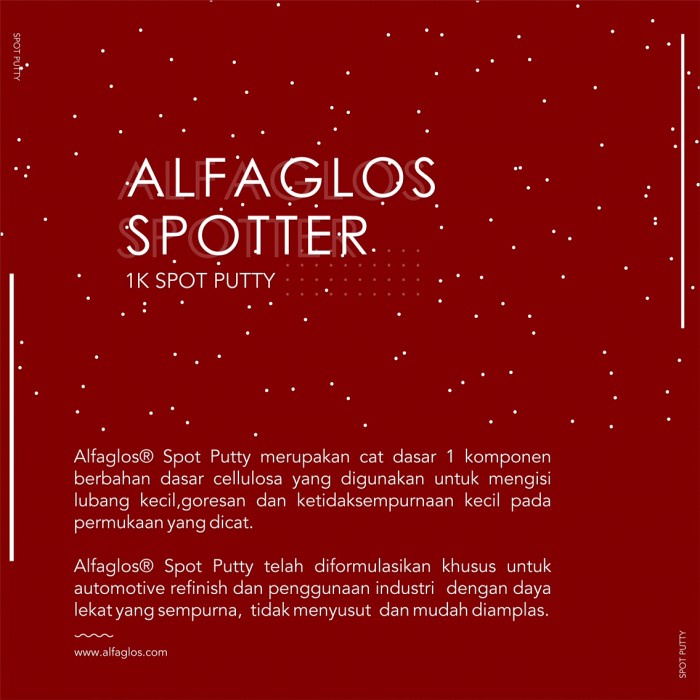 Alfaglos Spotter 1K Spot Putty 200 gr Dempul Besi Cat Mobil Odol