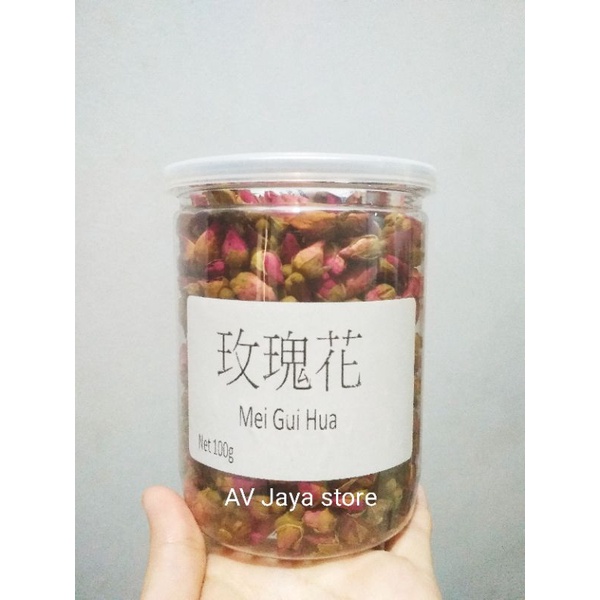 Teh Bunga Mawar Kering 100 gram kuncup mawar Rose buds